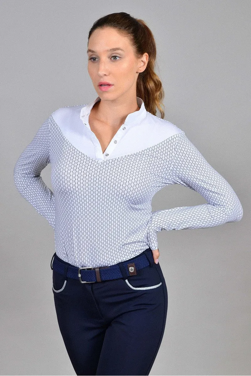 Cognac Long Sleeve Competition Shirt - Ladies