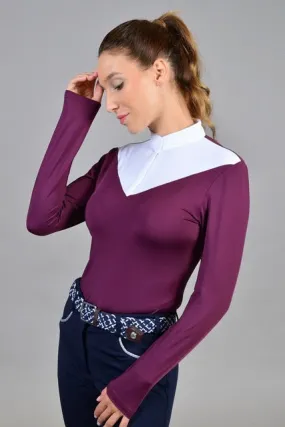 Cognac Long Sleeve Competition Shirt - Ladies