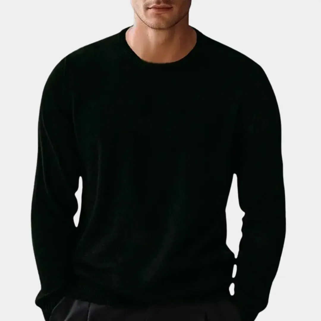 Crew Neck Knitwear Pullover Sweater - Cross & Crown