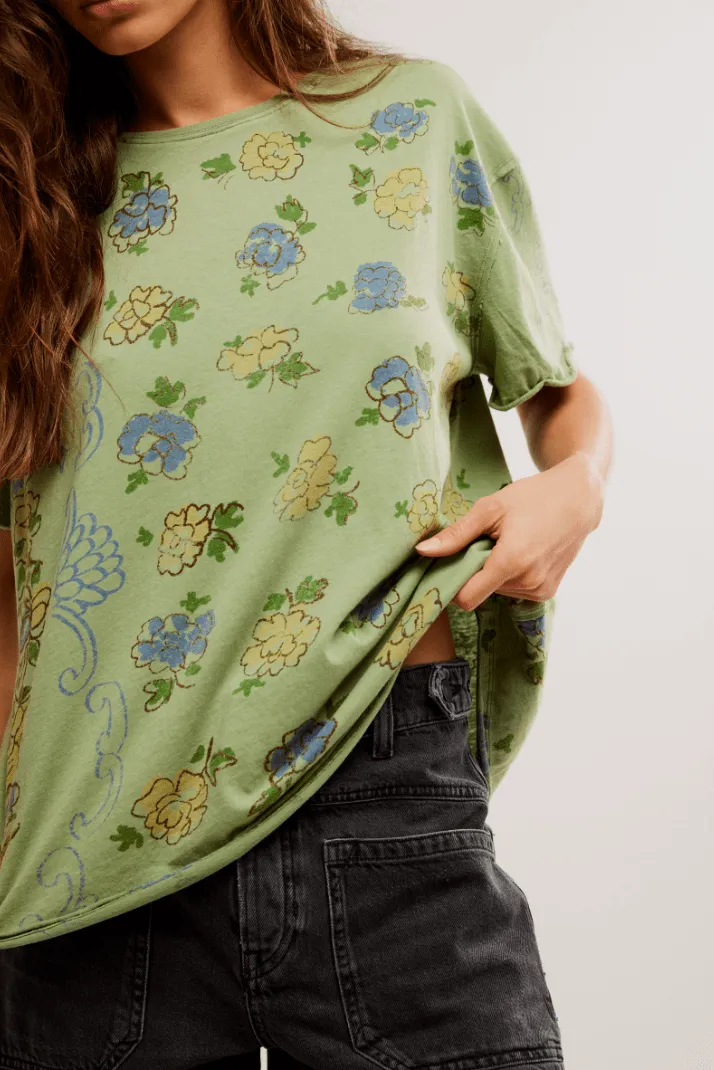 Free People: Boheme Tee - Green