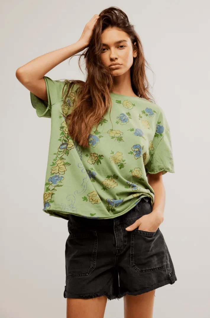 Free People: Boheme Tee - Green