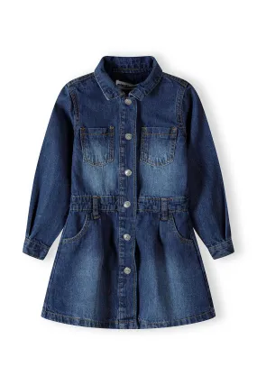 Girls Long Sleeved Denim Dress
