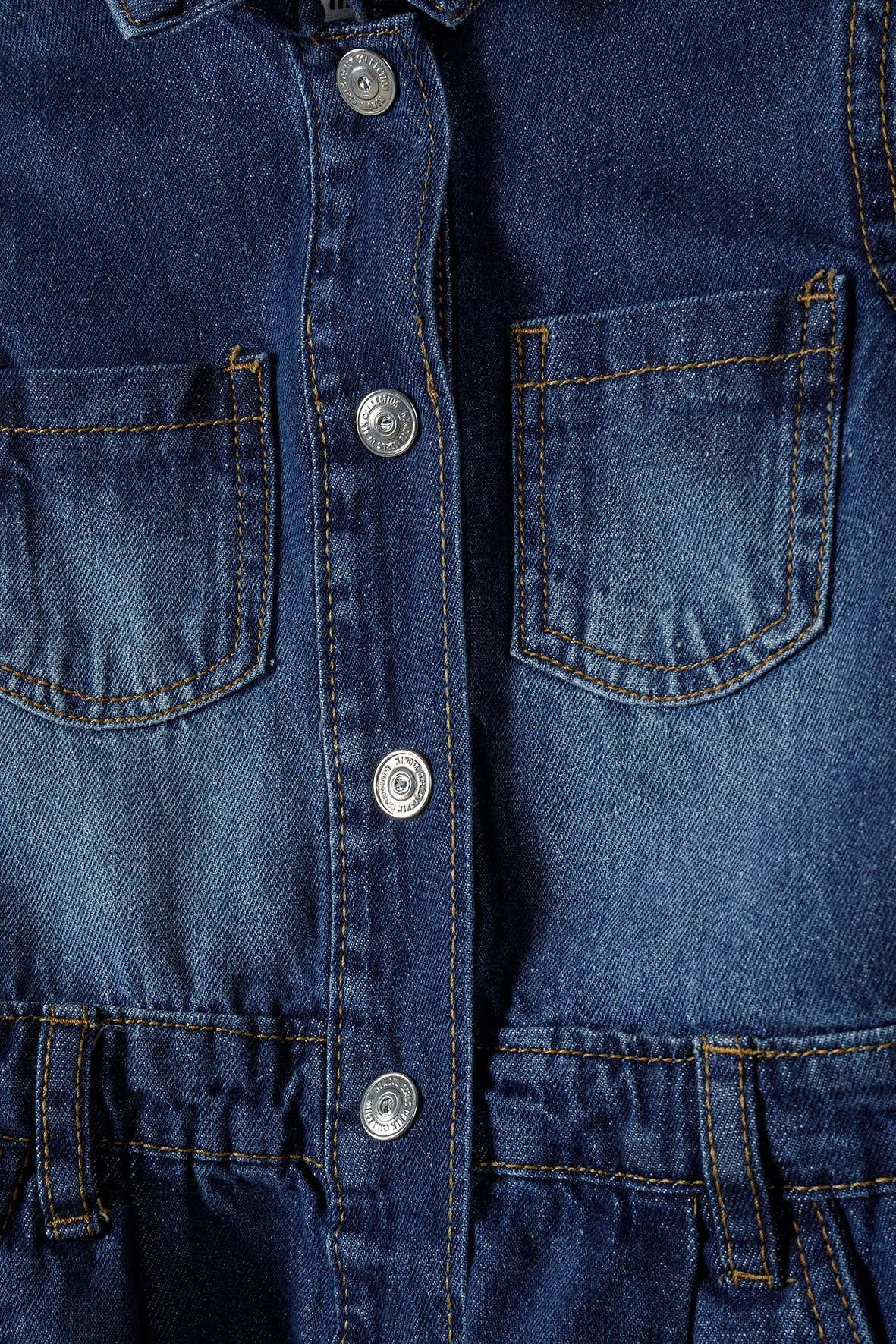 Girls Long Sleeved Denim Dress