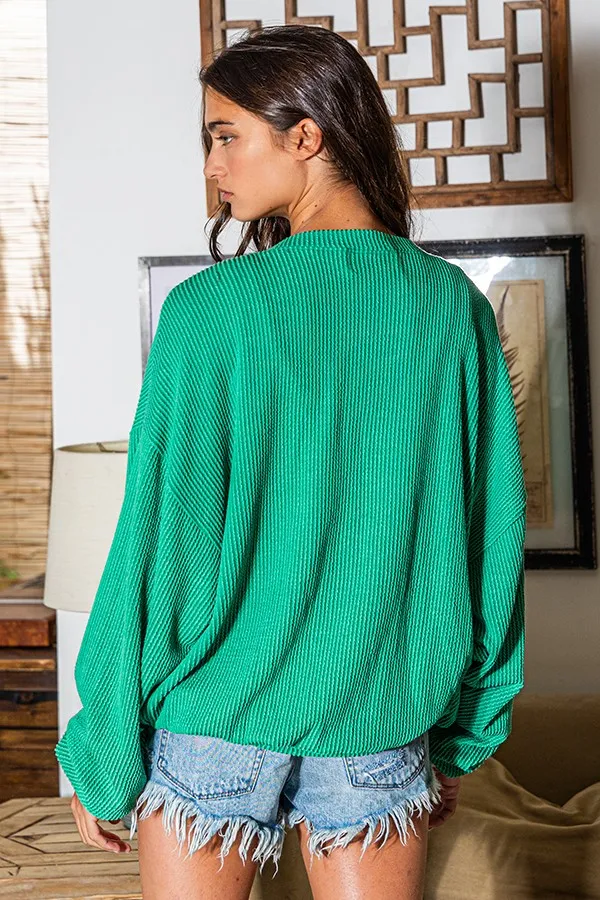 Green Texas Comfy Graphic Sweatshirt