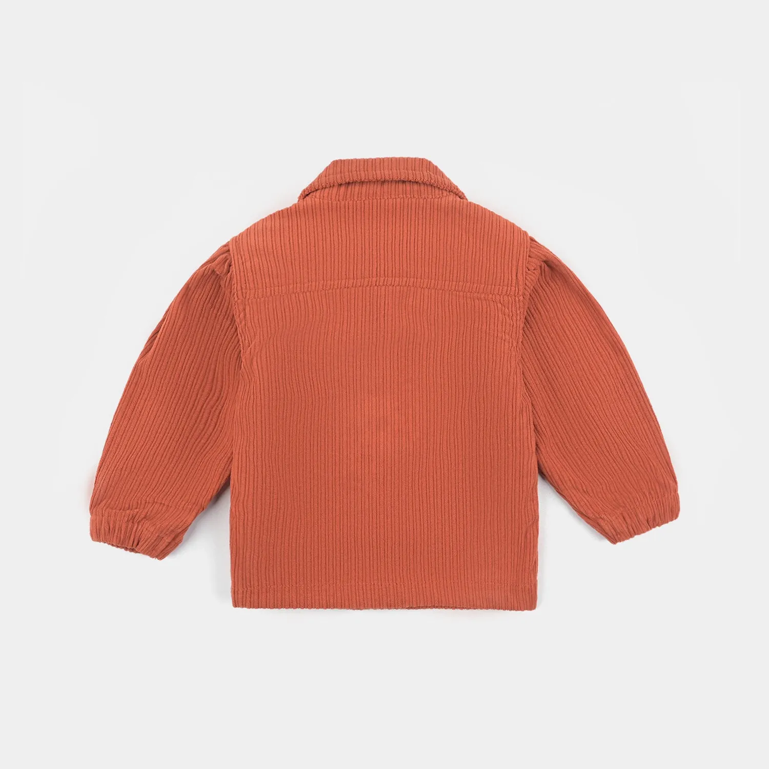 Infant Girls Corduroy Woven Jacket Pearls-Rust