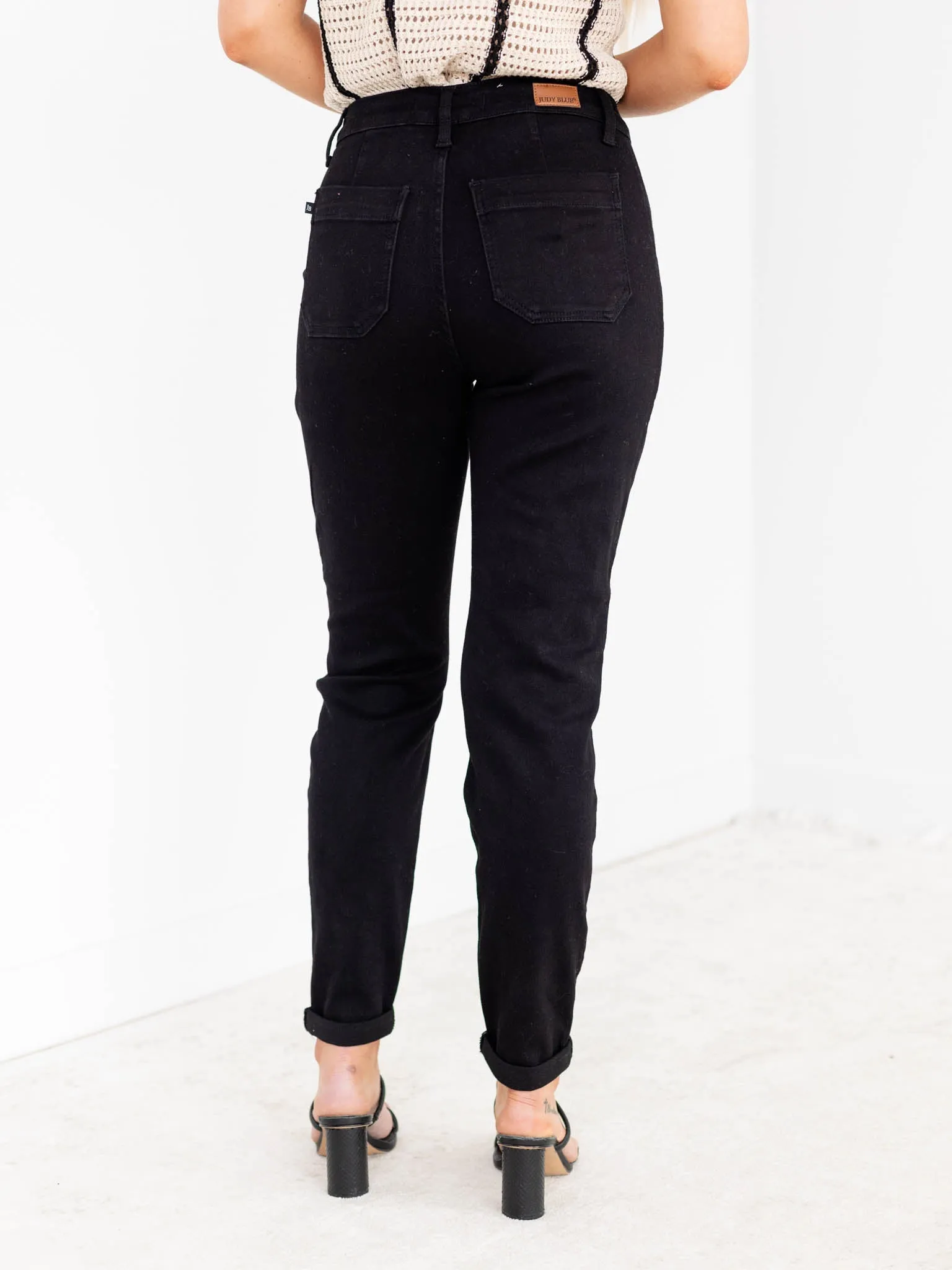 Judy Blue Black High Waist Cuff Jogger