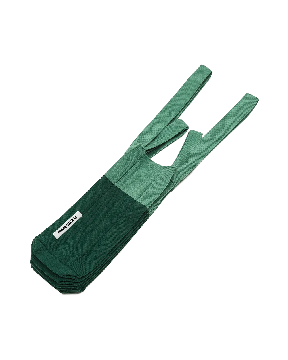 Knit Pleated 2-Way Shopper Bag made from Recycled Ocean Plastic - Olive