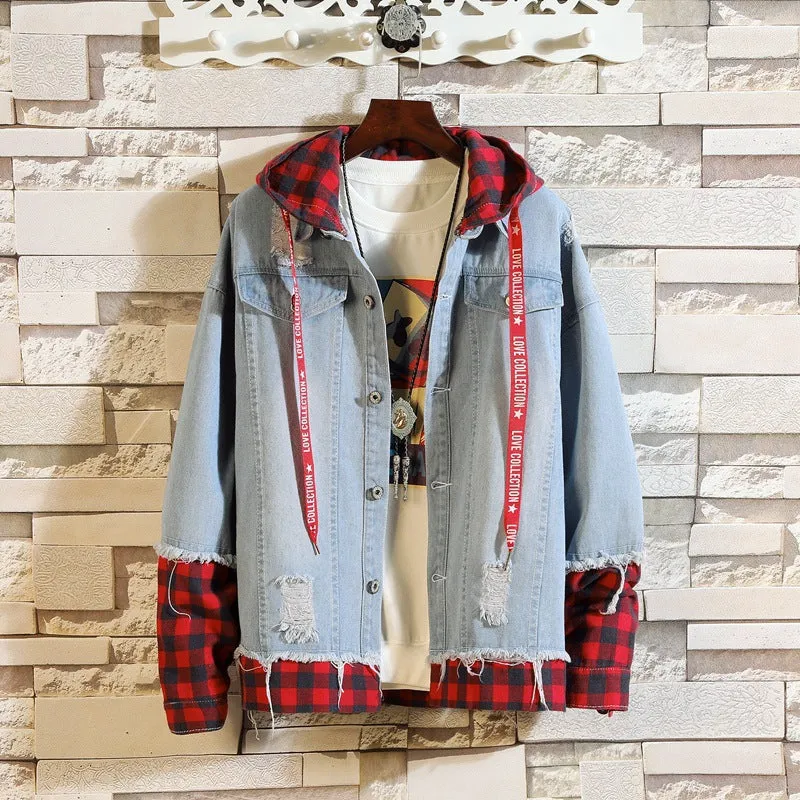 Men Denim Jacket Men's Spring and Autumn Jacket Trendy
