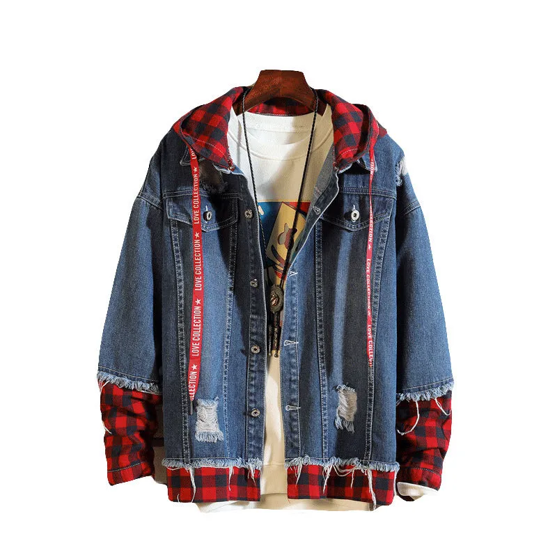 Men Denim Jacket Men's Spring and Autumn Jacket Trendy