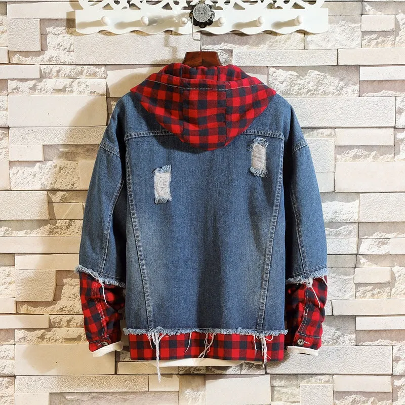 Men Denim Jacket Men's Spring and Autumn Jacket Trendy