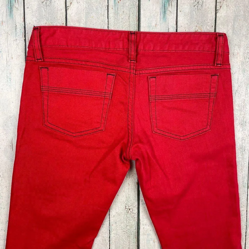 Moussy Japan Red Denim Slim Fit Jeans- Size 25