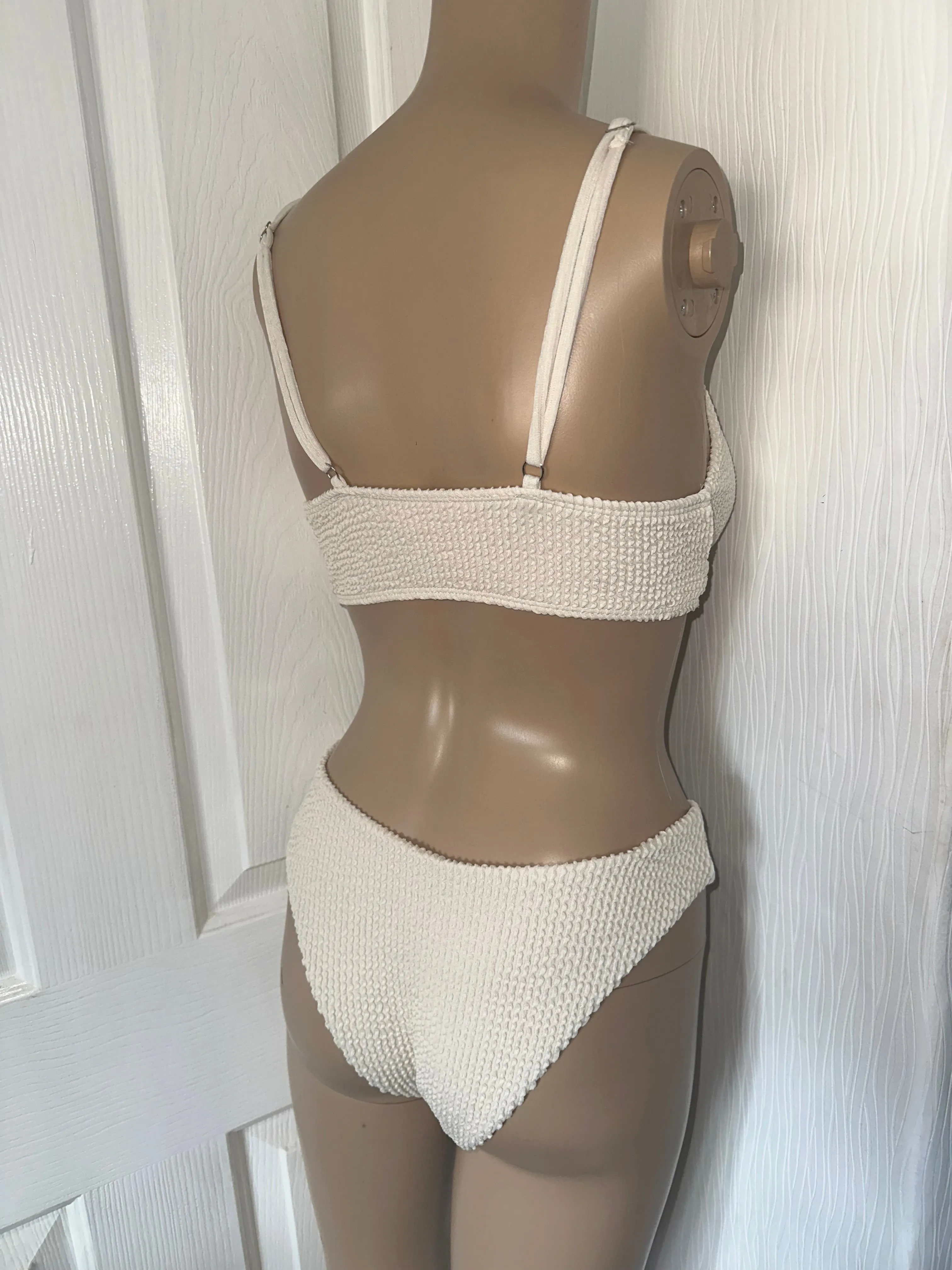 NUDE TEXTURED TANKINI SET