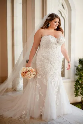 Off Shoulder Plus Size Wedding Gown
