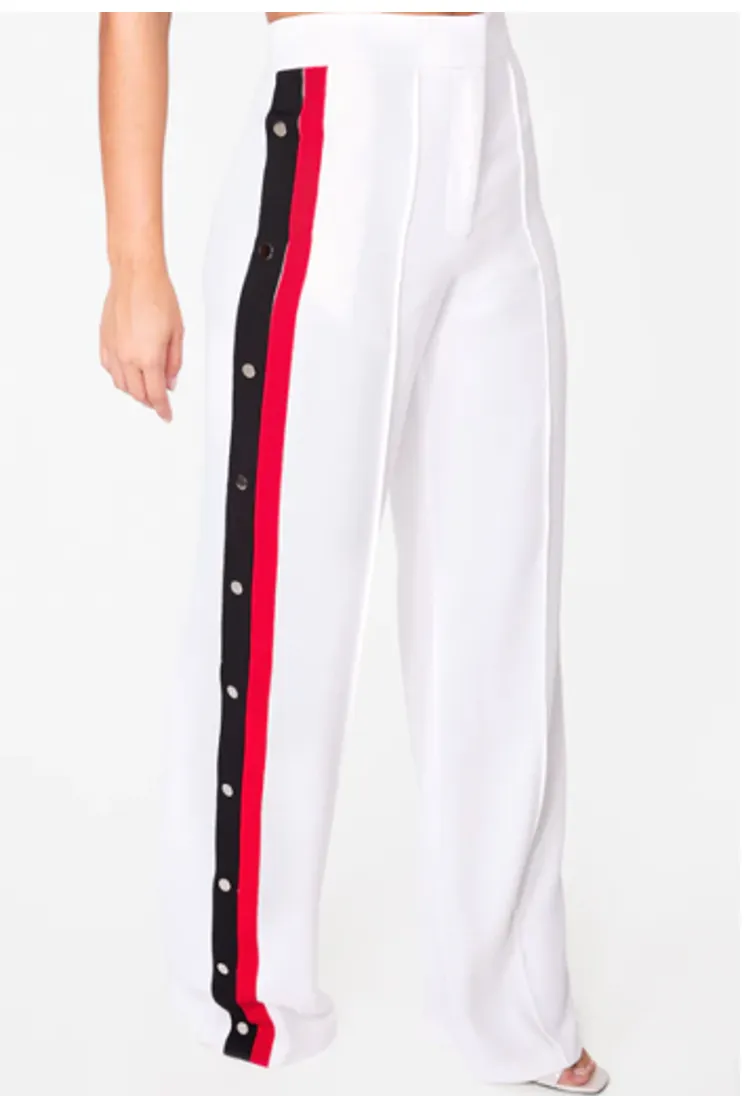 Queendom Red Snapped Pants