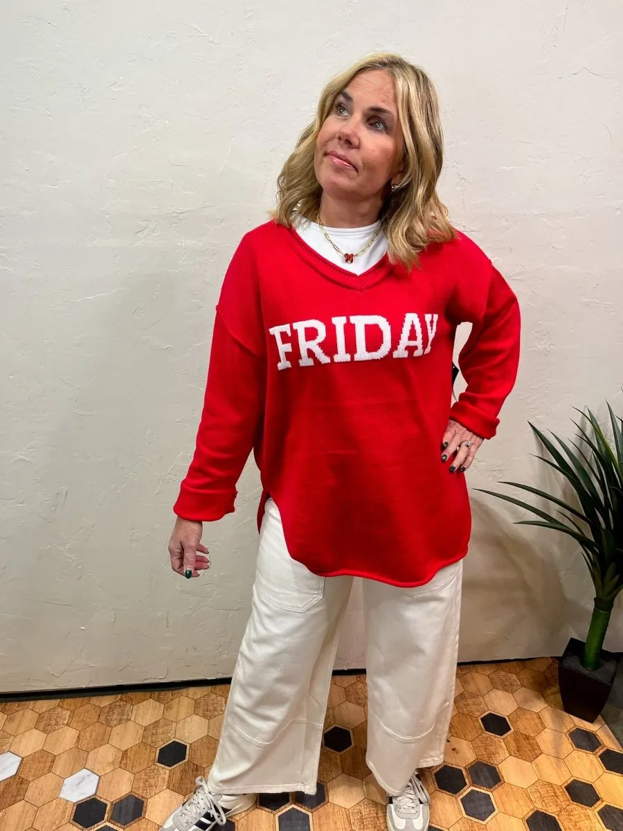 Red Friday Sweater