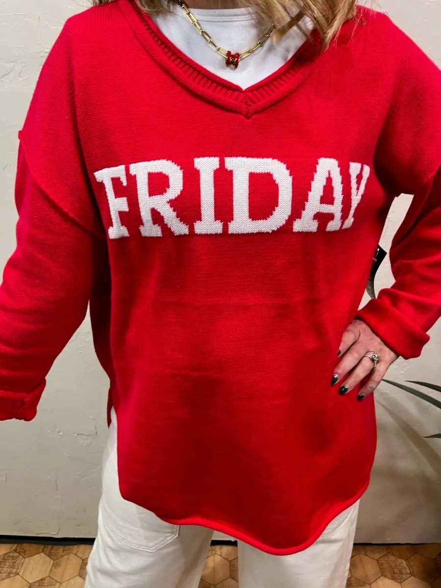 Red Friday Sweater