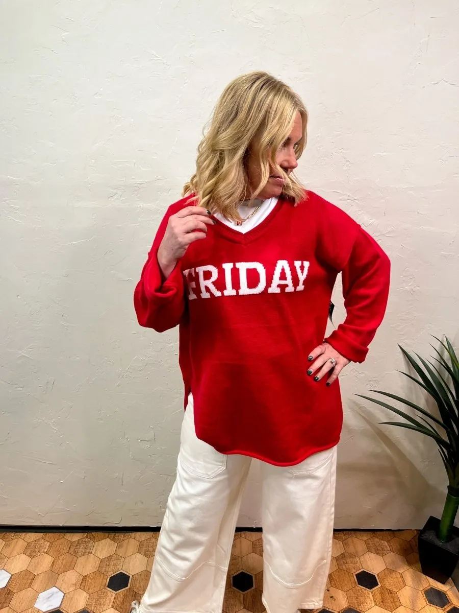 Red Friday Sweater