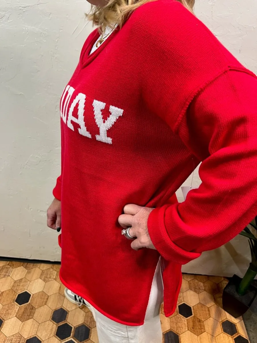Red Friday Sweater