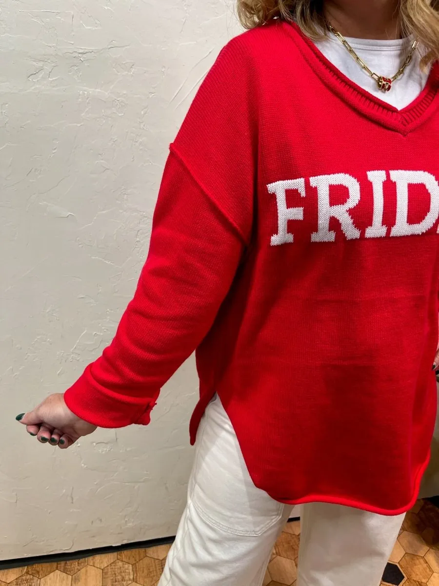 Red Friday Sweater