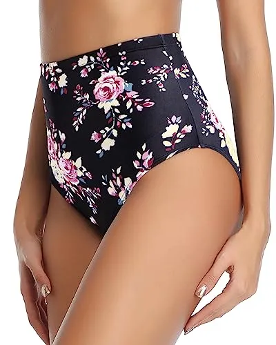 Retro High Waisted Bikini Bottoms