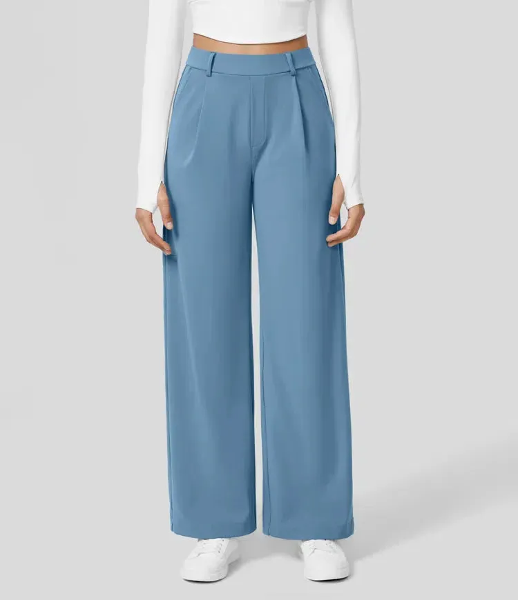 Rosé High-Waisted Pants