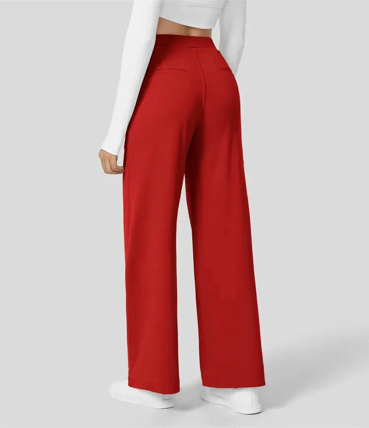 Rosé High-Waisted Pants