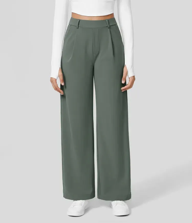 Rosé High-Waisted Pants