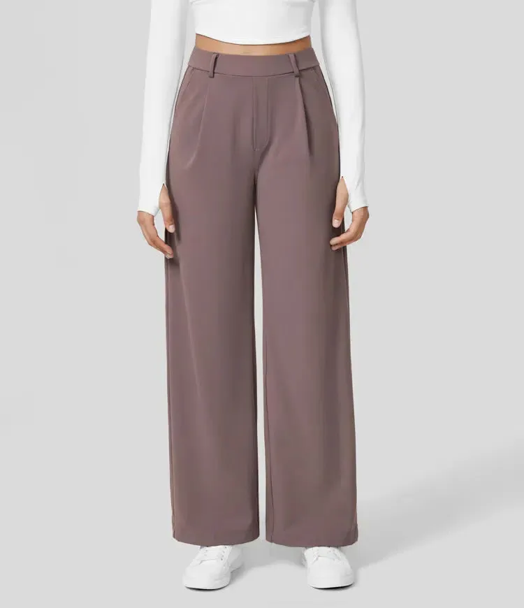 Rosé High-Waisted Pants