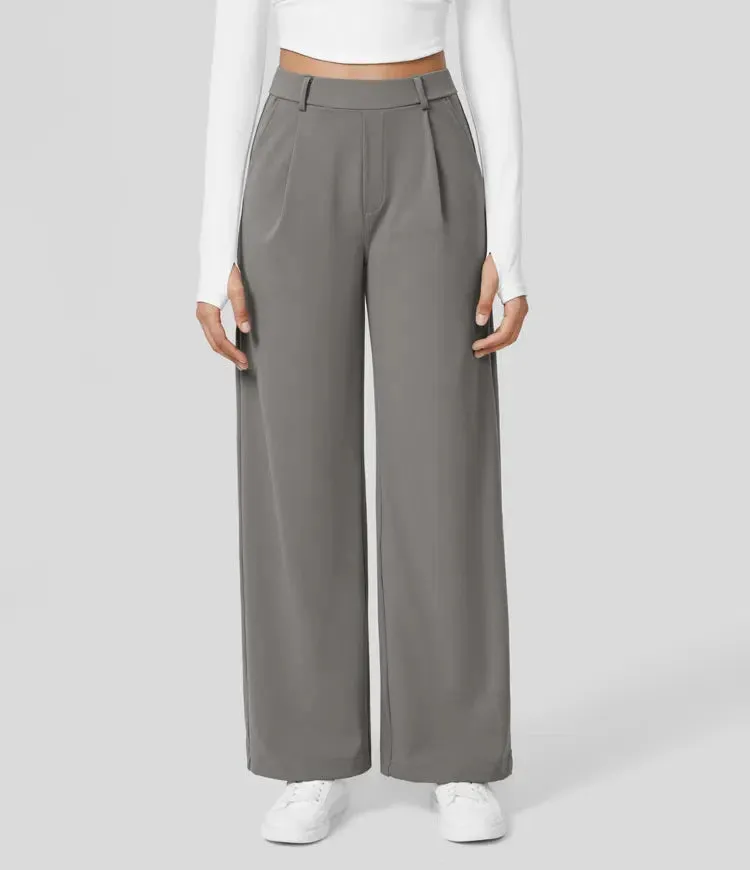 Rosé High-Waisted Pants