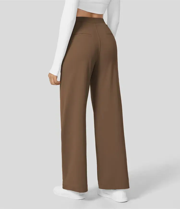 Rosé High-Waisted Pants
