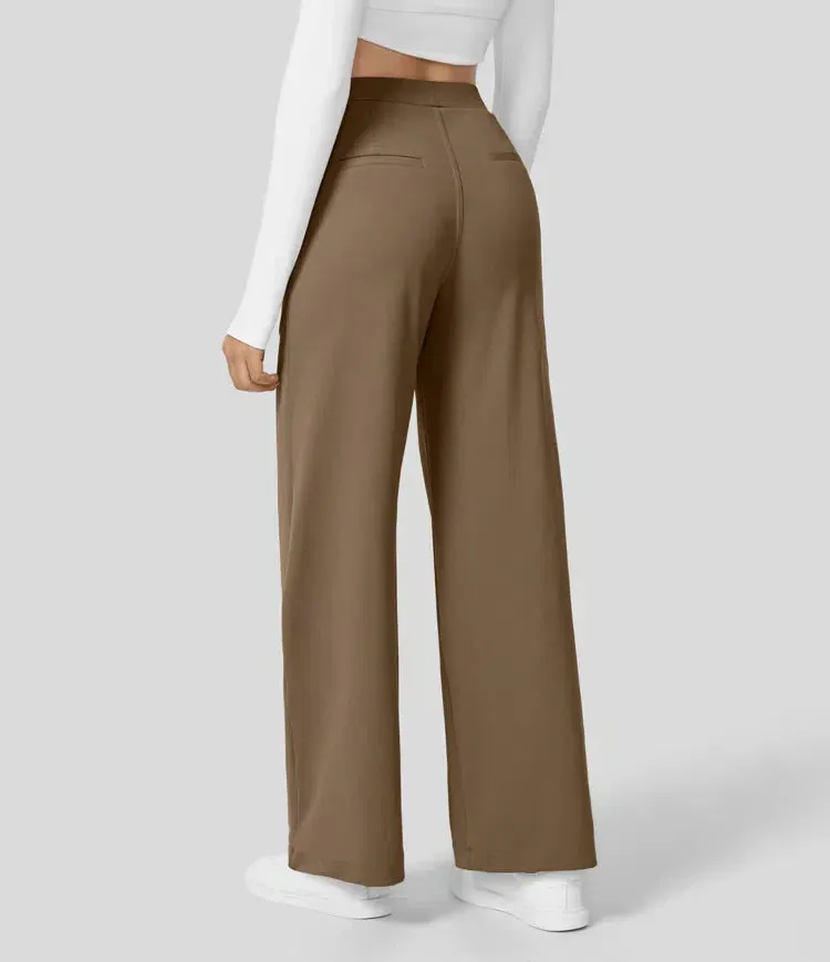 Rosé High-Waisted Pants