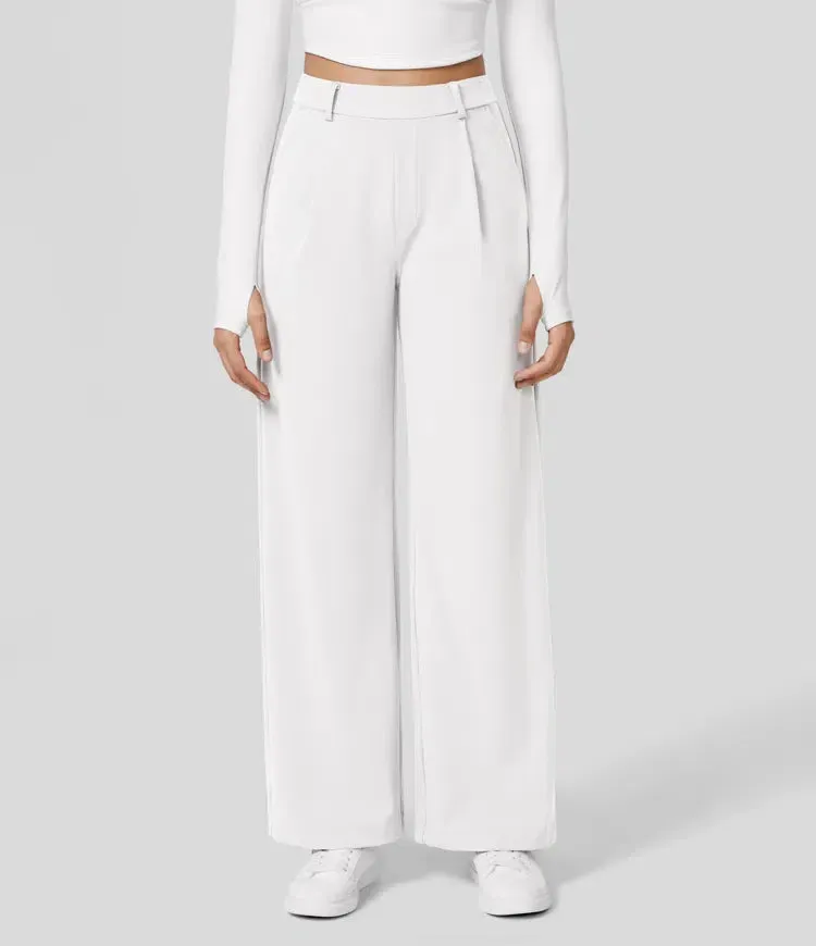 Rosé High-Waisted Pants
