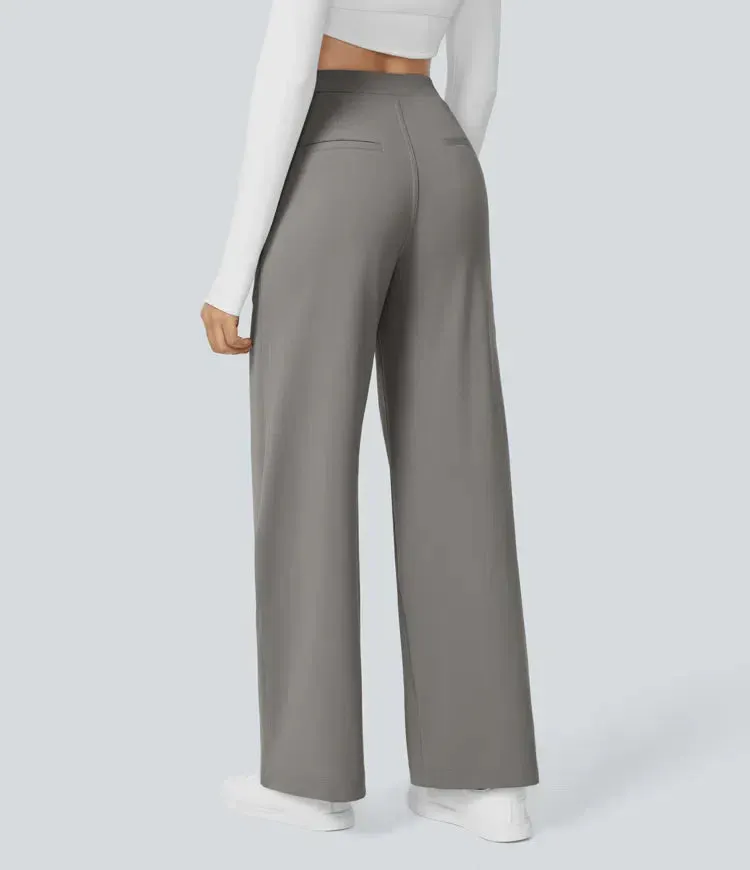 Rosé High-Waisted Pants