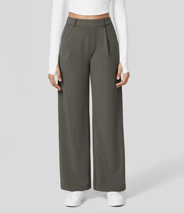 Rosé High-Waisted Pants