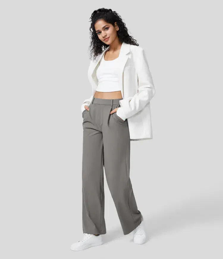 Rosé High-Waisted Pants