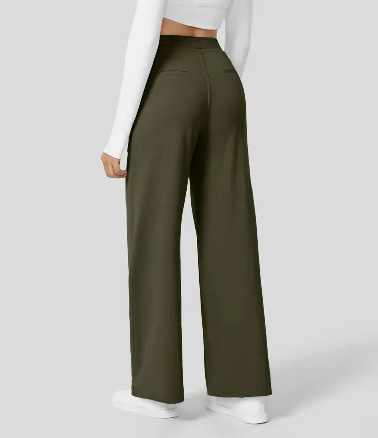 Rosé High-Waisted Pants