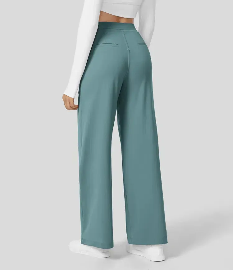Rosé High-Waisted Pants