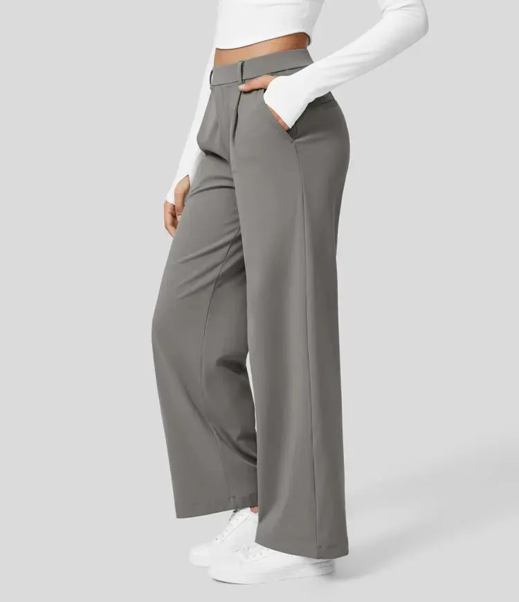 Rosé High-Waisted Pants