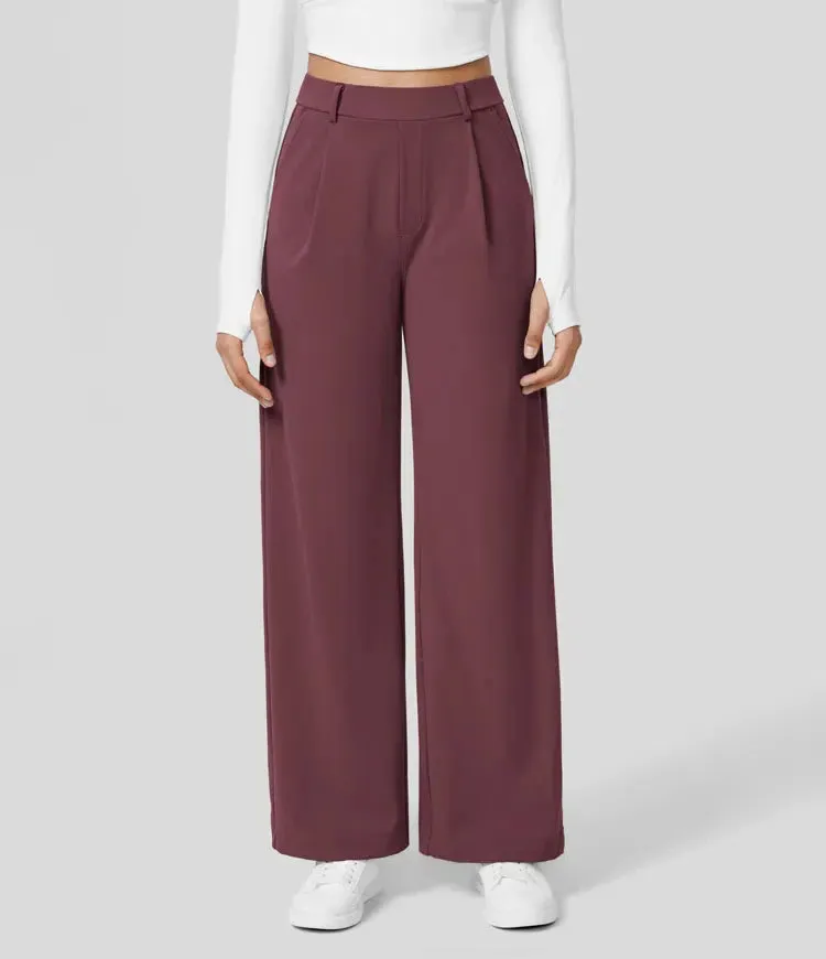 Rosé High-Waisted Pants