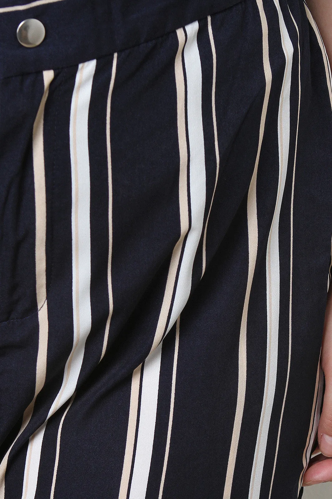 Striped High Waisted Wide Leg Pants