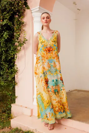 SUMMER GARDEN SLEEVELESS DRESS