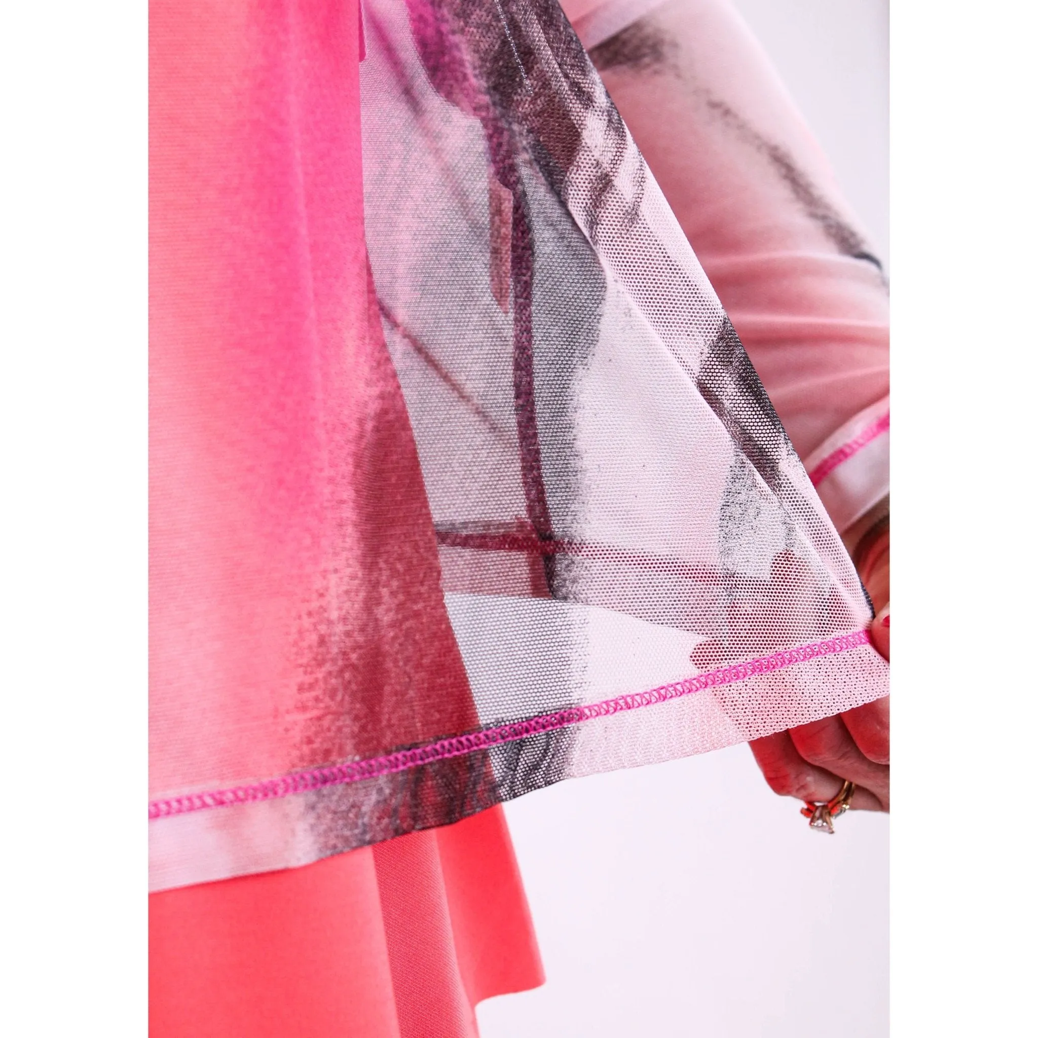 Sympli Printed Mesh Go To Crop Top