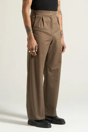 The Tan Box Pleated Trouser