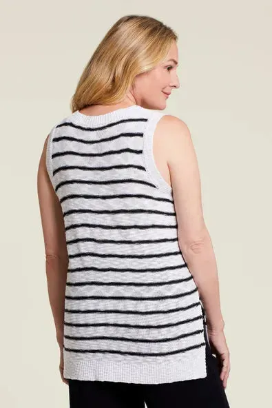 TR7774o V-Neck Tunic Vest W/Side Slits