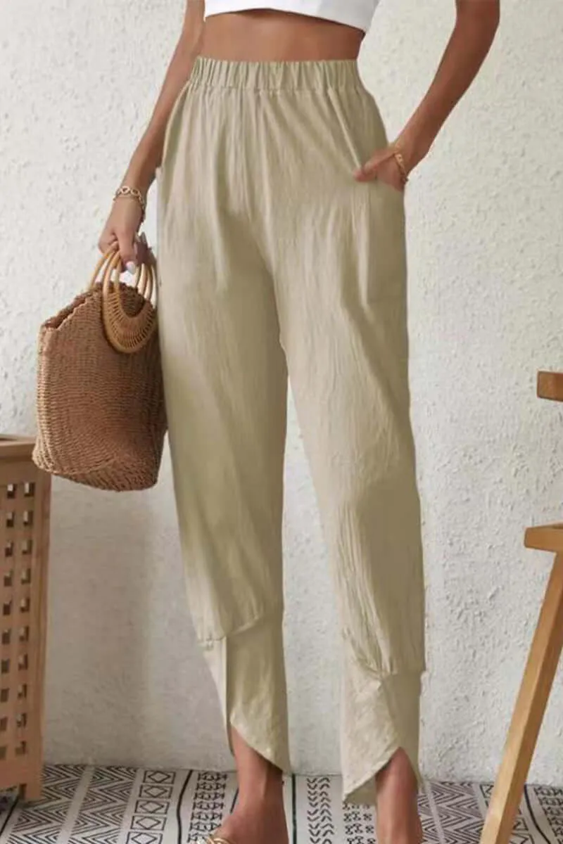 Women's High-Waisted Loose Fit Casual Pants
