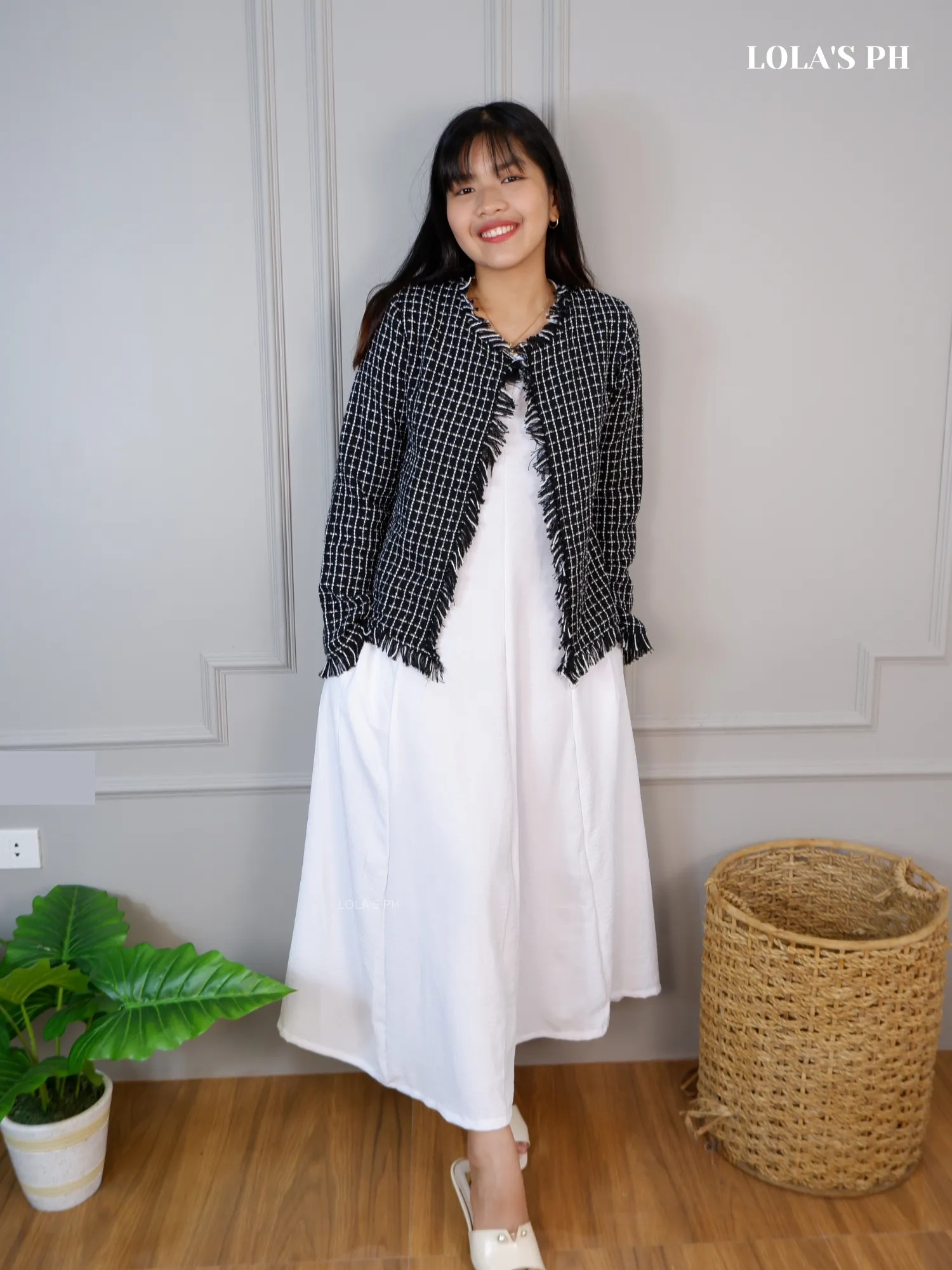 Zoe Tweed Blazer (Black)