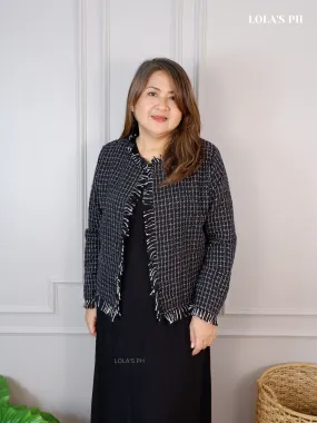 Zoe Tweed Blazer (Black)