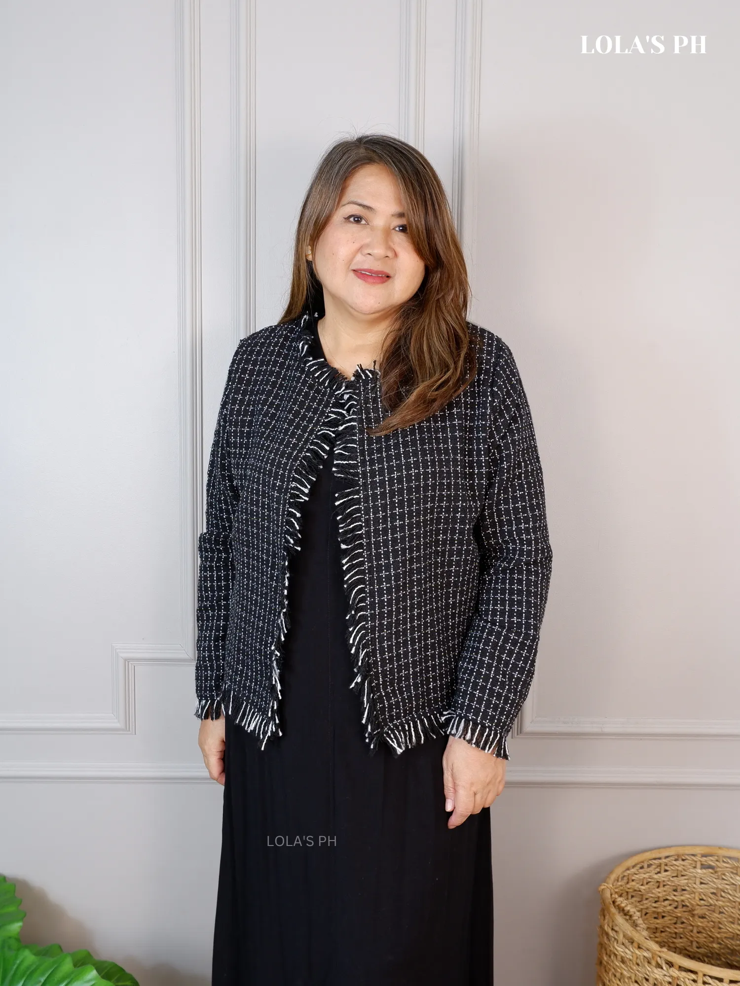 Zoe Tweed Blazer (Black)